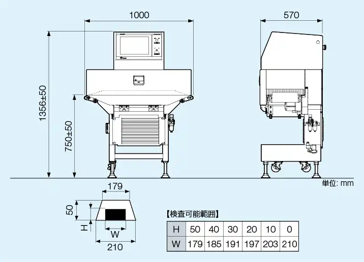 SXS2-2154HC1Dの外観図